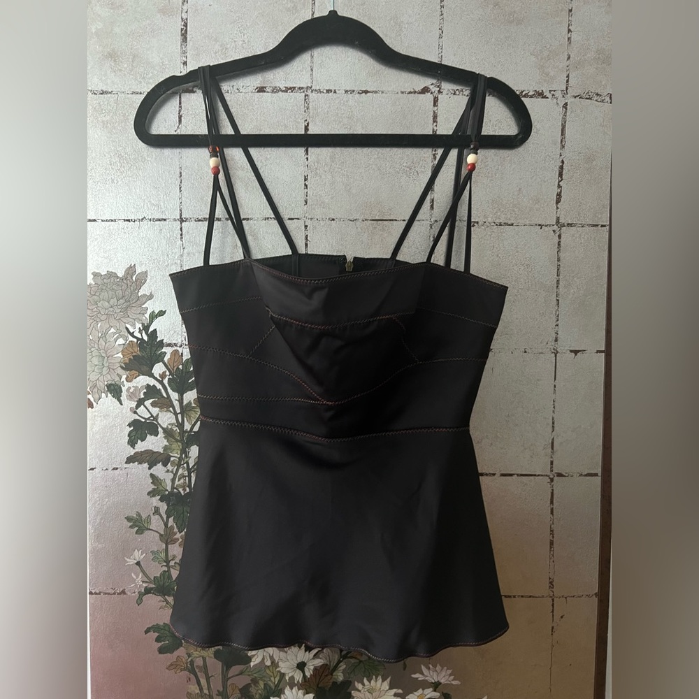 Roberto Cavalli Silk Peplum Top